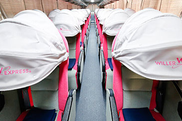 All seats equipped with canopy