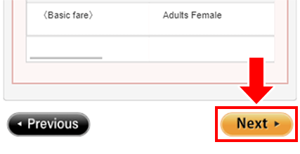 Confirm all information of your booking before and after change, then click 'Next' at the end of the page